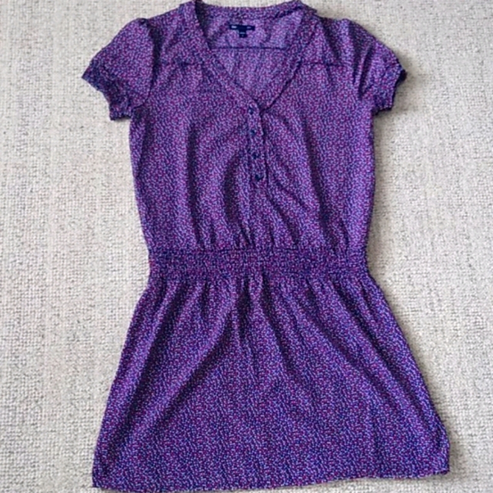 Gap summer dress pink light blue and indigo colors
